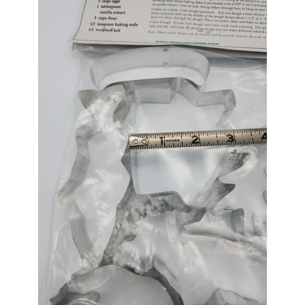 Stoney Creek Cookie Cutters Metal Set of 6 HS337 & Recipe Wildlife Outdoor